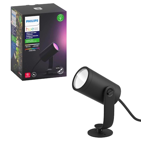 Philips Philips Hue Matte Black Low Voltage 8 W LED Smart-Enabled Spotlight 1 pk 1741730V7
